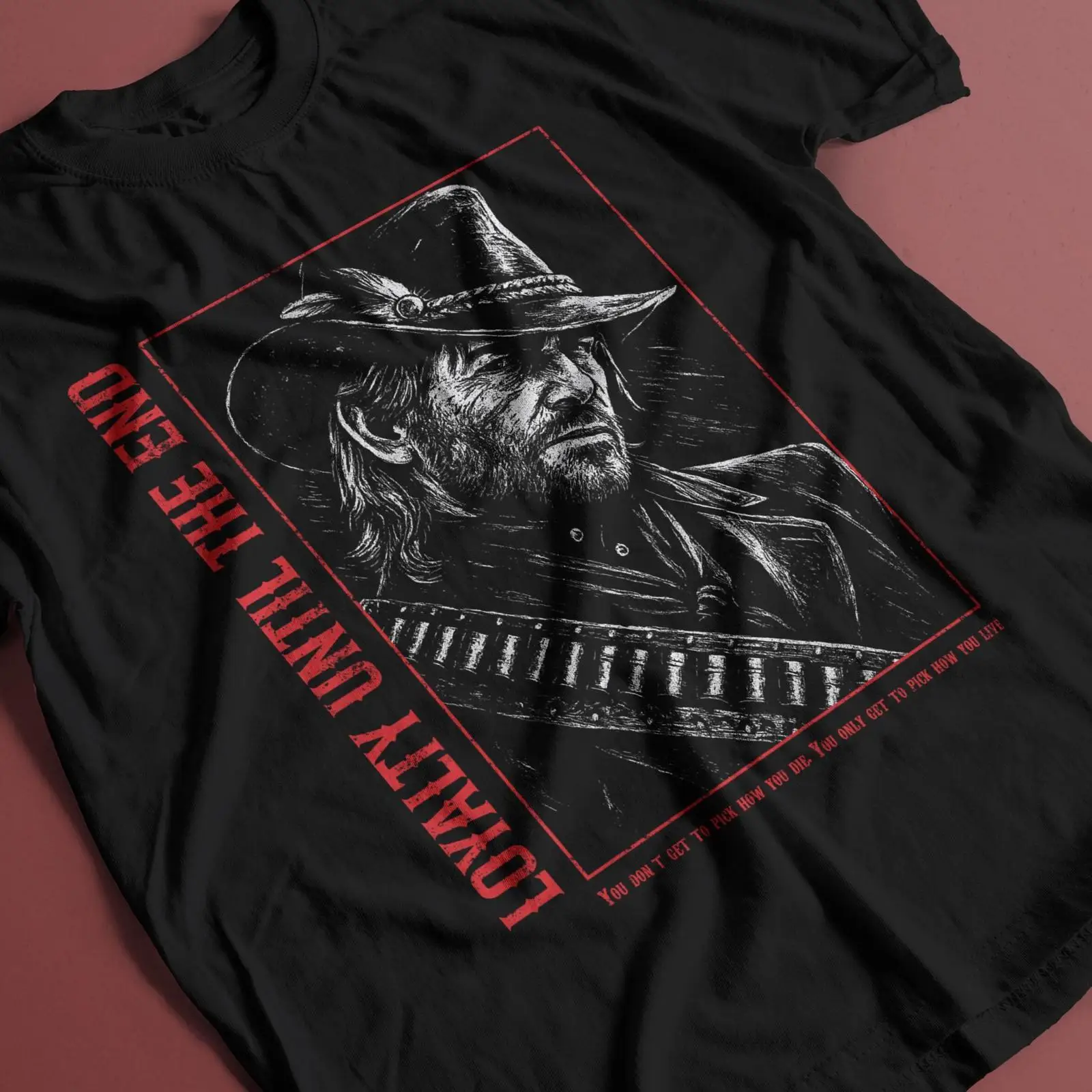 Vintage Fashion Art - Koszulka Outlaw Cowboy w stylu western,