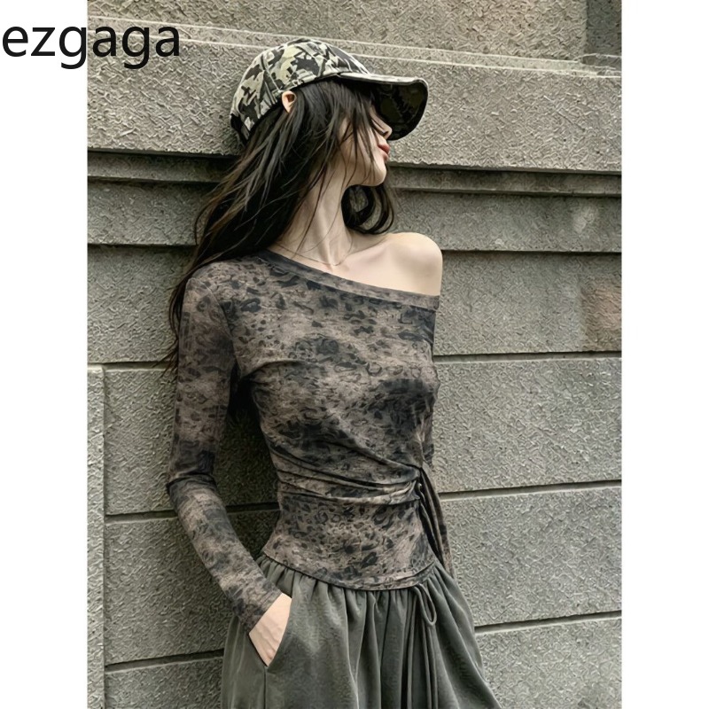 Tie Dye Shirt Vintage - Damskie koszulki Ezgaga w stylu vintage