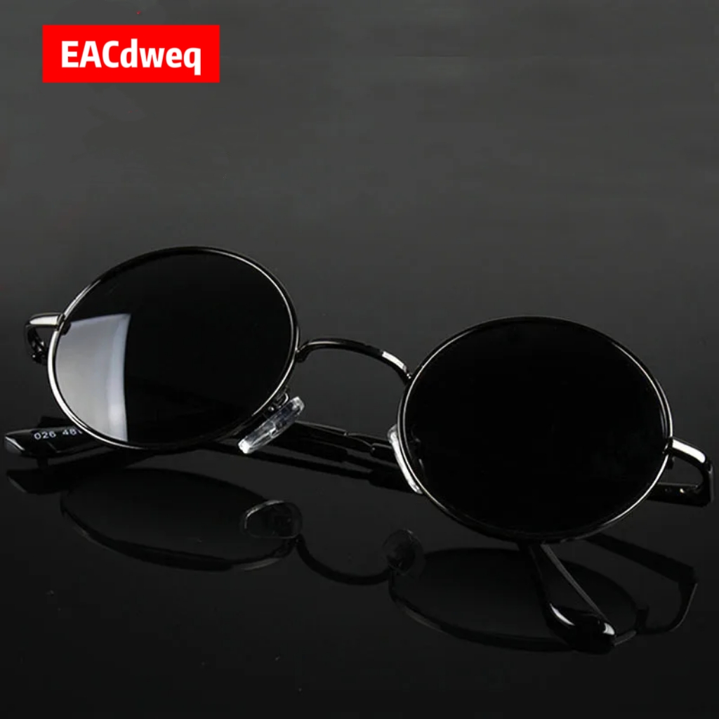 Vintage Fashion Glasses - Okulary przeciwsłoneczne męskie retro vintage okrągłe