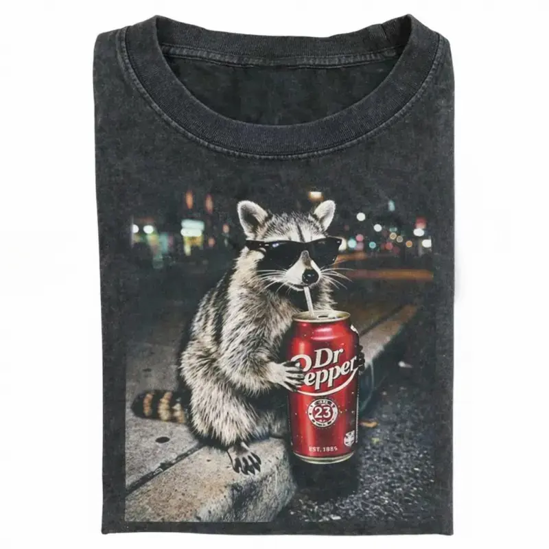 Vintage Fashion Gen Z - Koszulki z grafiką szopa w stylu