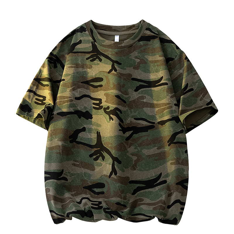 Tie Dye Shirt Vintage - Retro kamuflaż krótki T wysokiej jakości