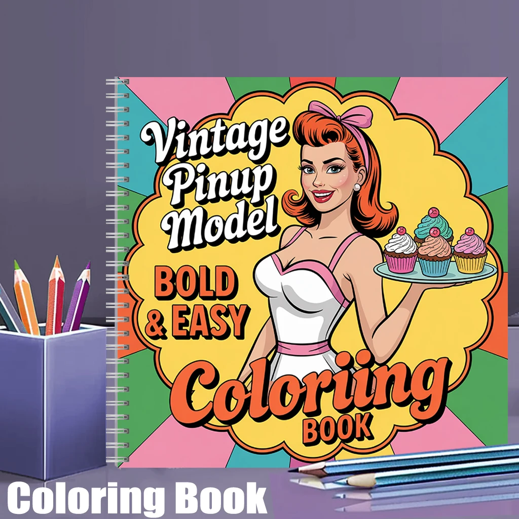 Vintage Fashion Coloring Book - Kolorowanka w stylu vintage dla dorosłych,