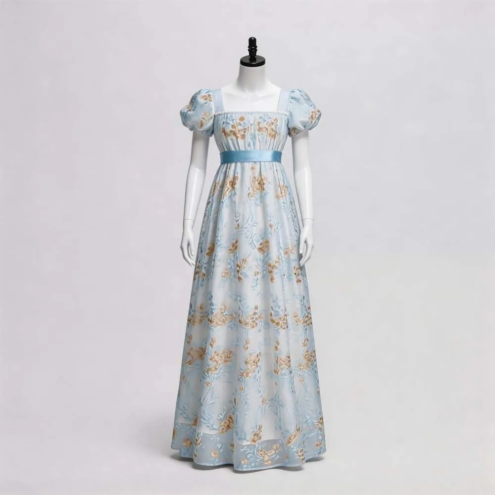 Vintage Fashion Dress - Europejska Sukienka w Stylu Regency Vintage