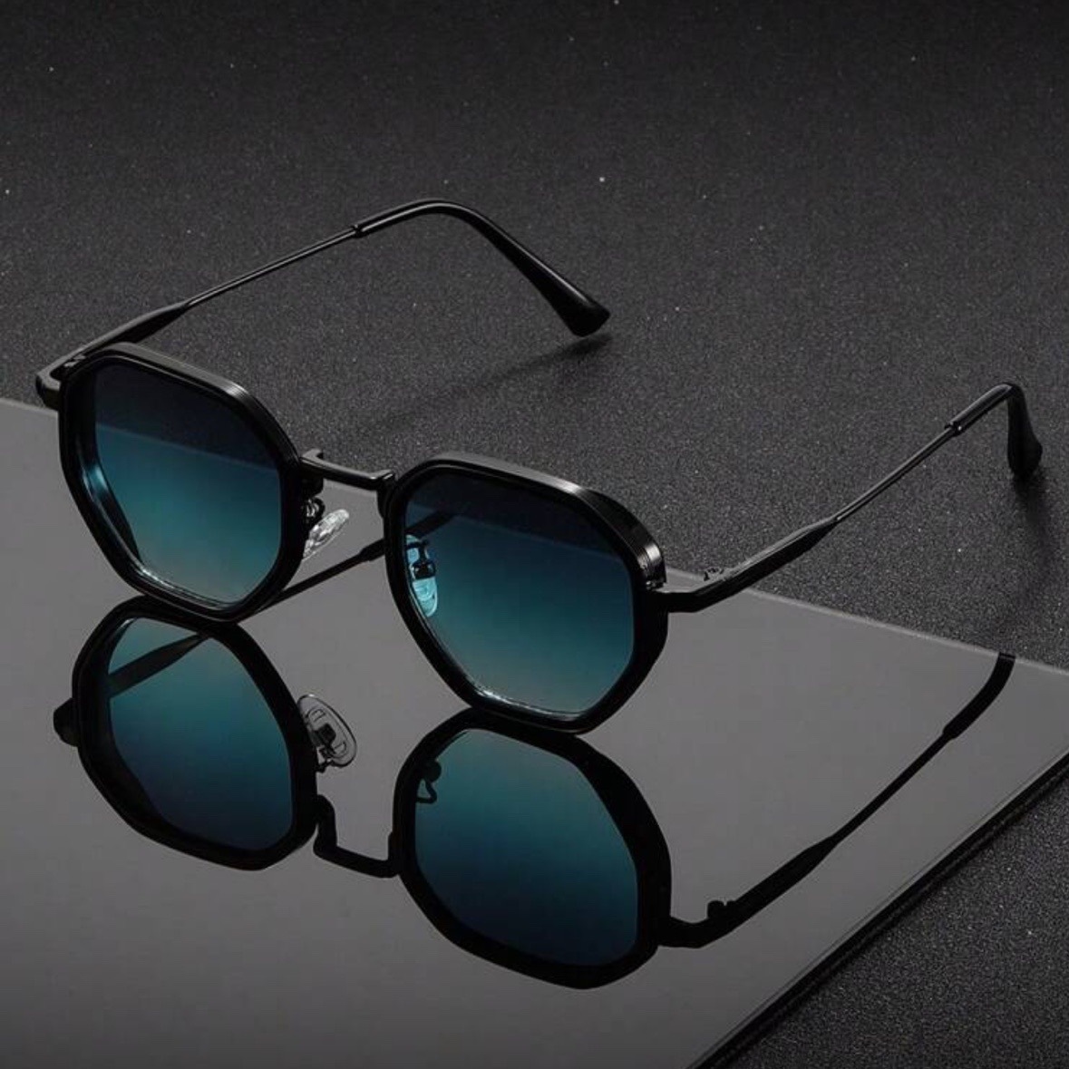 Vintage Fashion Glasses - 1 Para Unisex Okrągłych Metalowych Modnych