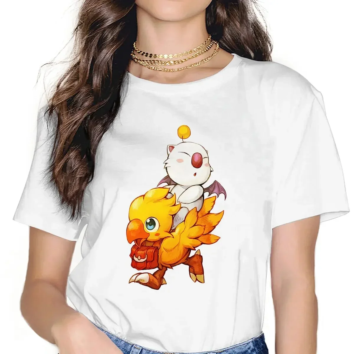 Vintage Fashion Game - Final Fantasy Gra Chocobo Graficzna Koszulka