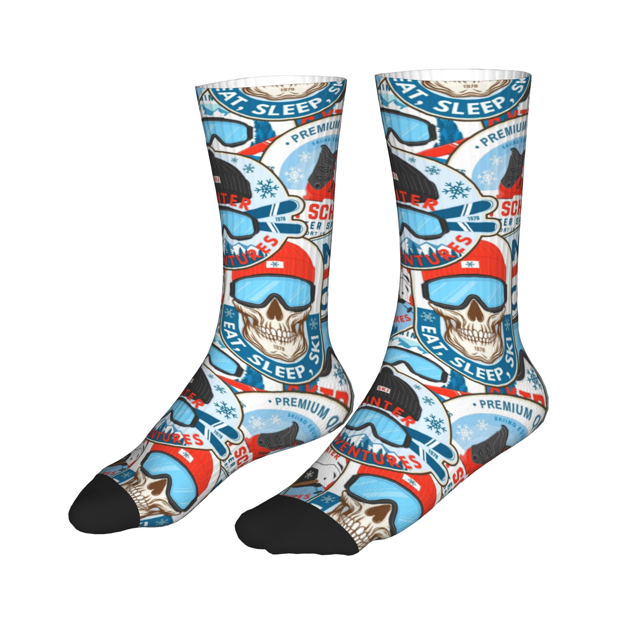 Skarpetki Vintage Red Blue Ski – Vintage Fashion Dress recenzja i cena