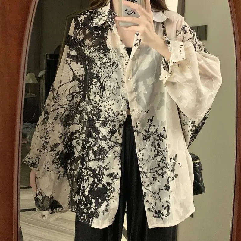Koszule damskie z długim rękaw – Tie Dye Shirt Vintage recenzja i cena