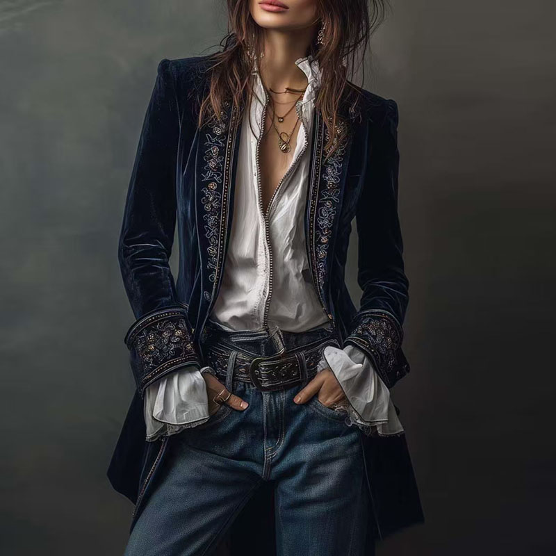 Nowe damskie płaszcze i kurtki – Velvet Blazer Vintage recenzja i cena