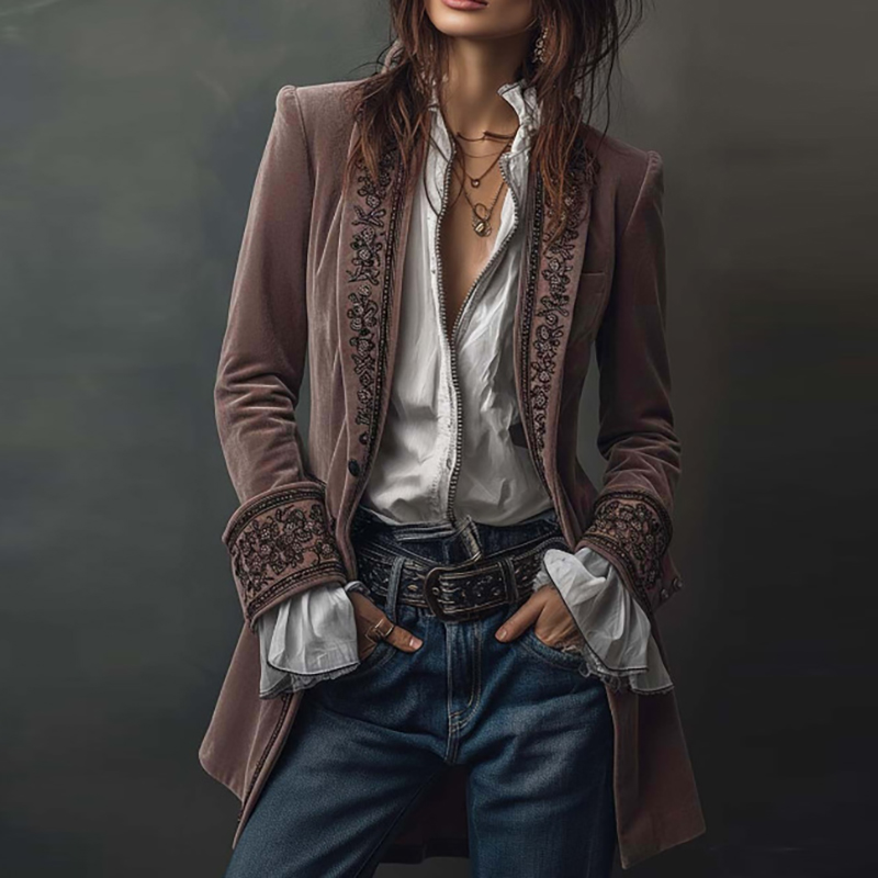 Nowe damskie płaszcze i kurtki – Velvet Blazer Vintage recenzja i cena