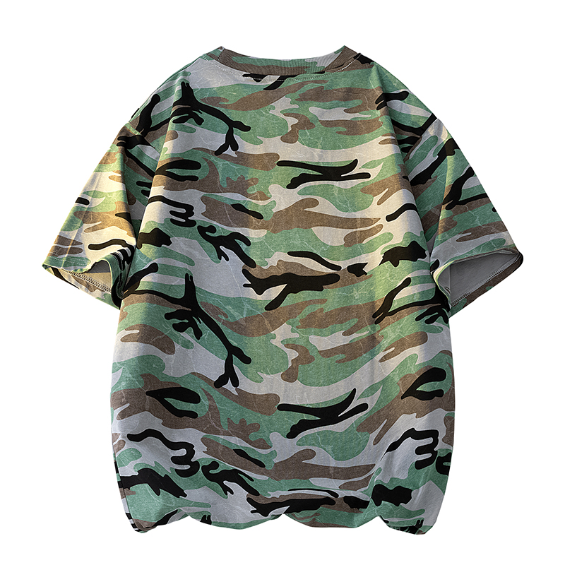 Retro kamuflaż krótki T wysoki – Tie Dye Shirt Vintage recenzja i cena