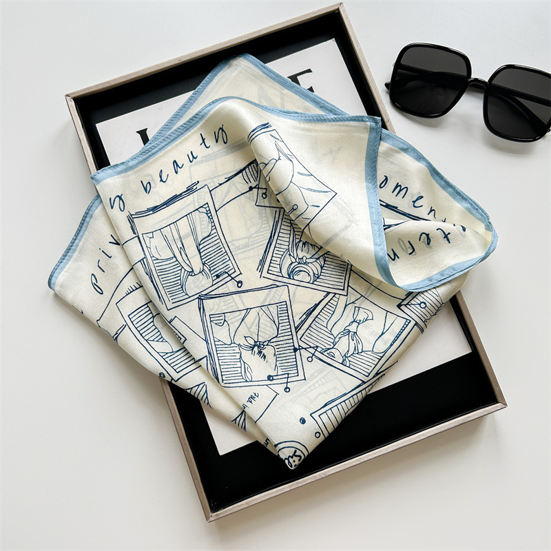 Vintage'owy szalik z satyny z  – Vintage Fashion Art recenzja i cena