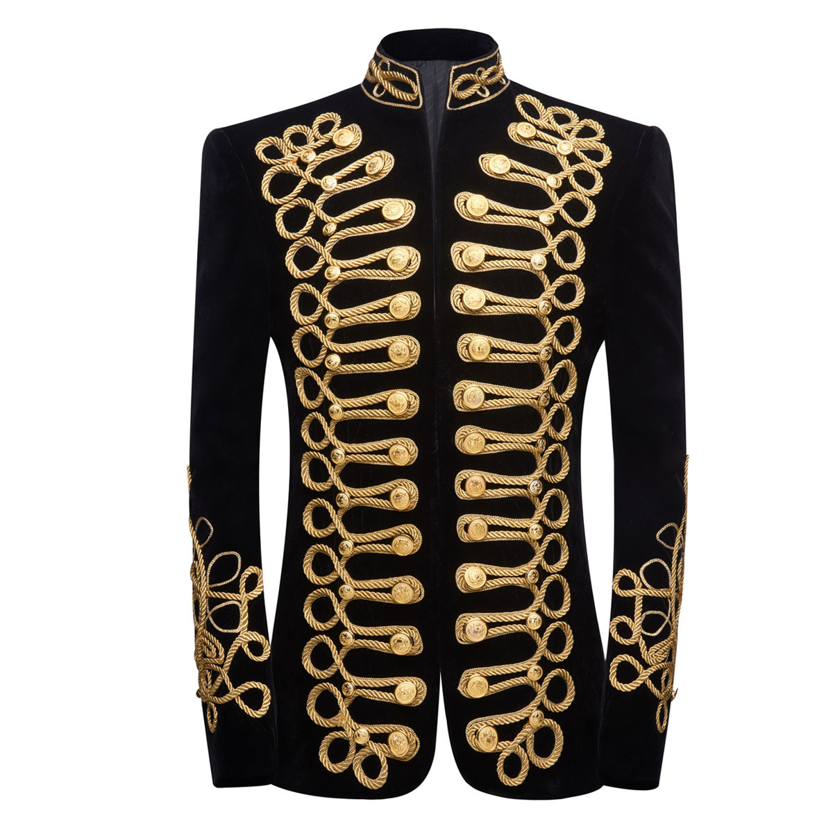 Męska marynarka z stójką, złot – Velvet Blazer Vintage recenzja i cena